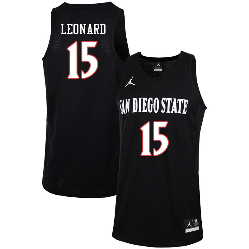 Jordan Brand Men #15 Kawhi Leonard San Diego State Aztecs College Basketball Jerseys-Black